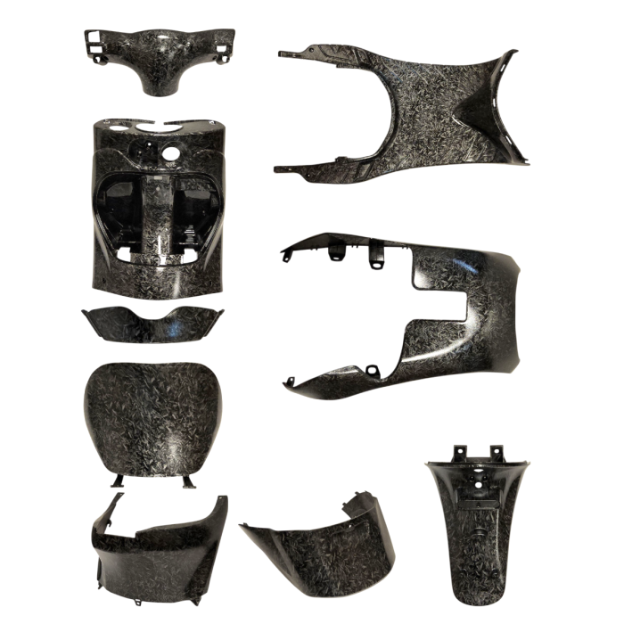 Kit carénage intérieur Piaggio Zip 2000 forged carbon zip 4T , zip sp