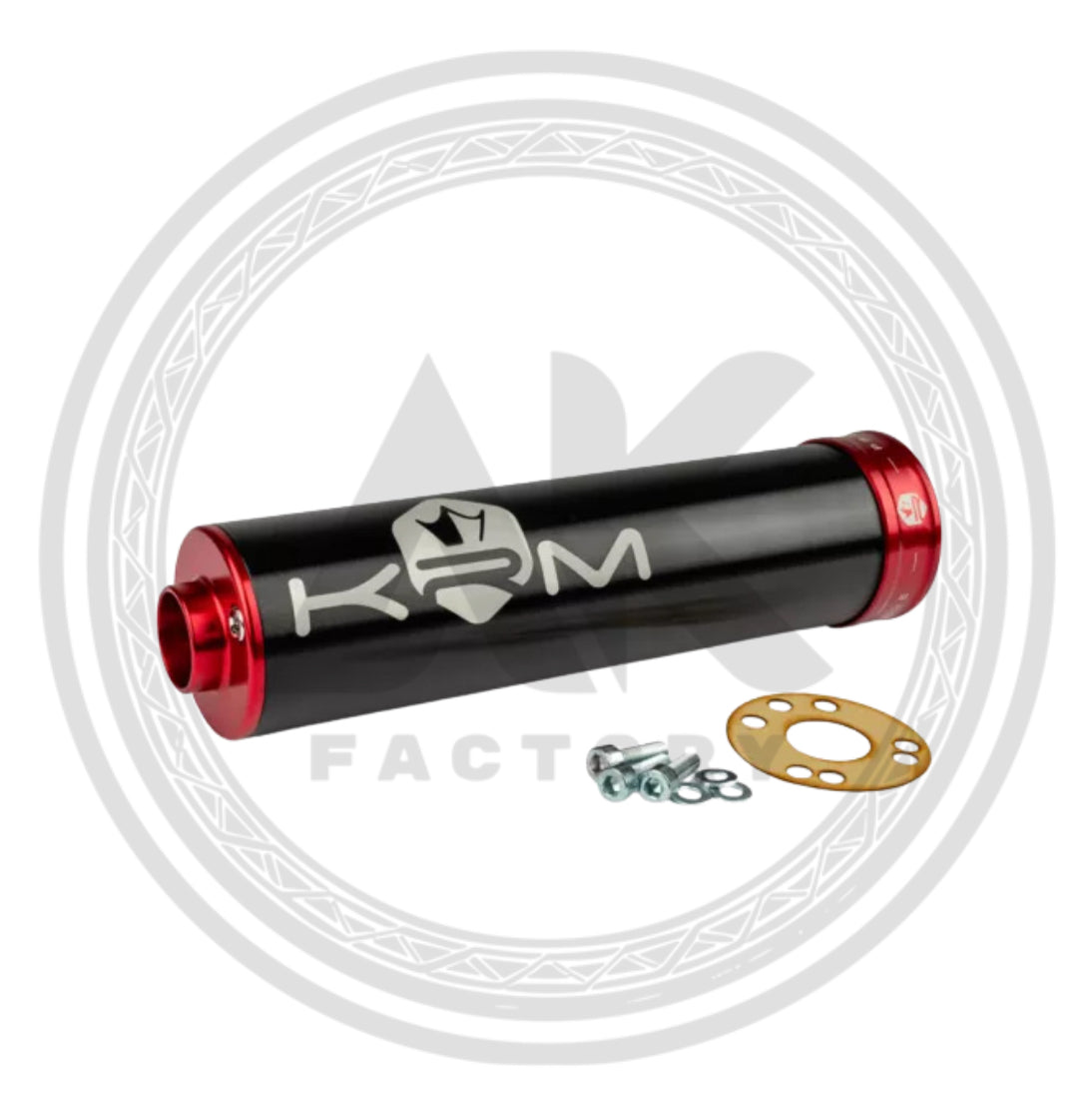 SILENCIEUX D'ÉCHAPPEMENT KRM NOIR / ROUGE
