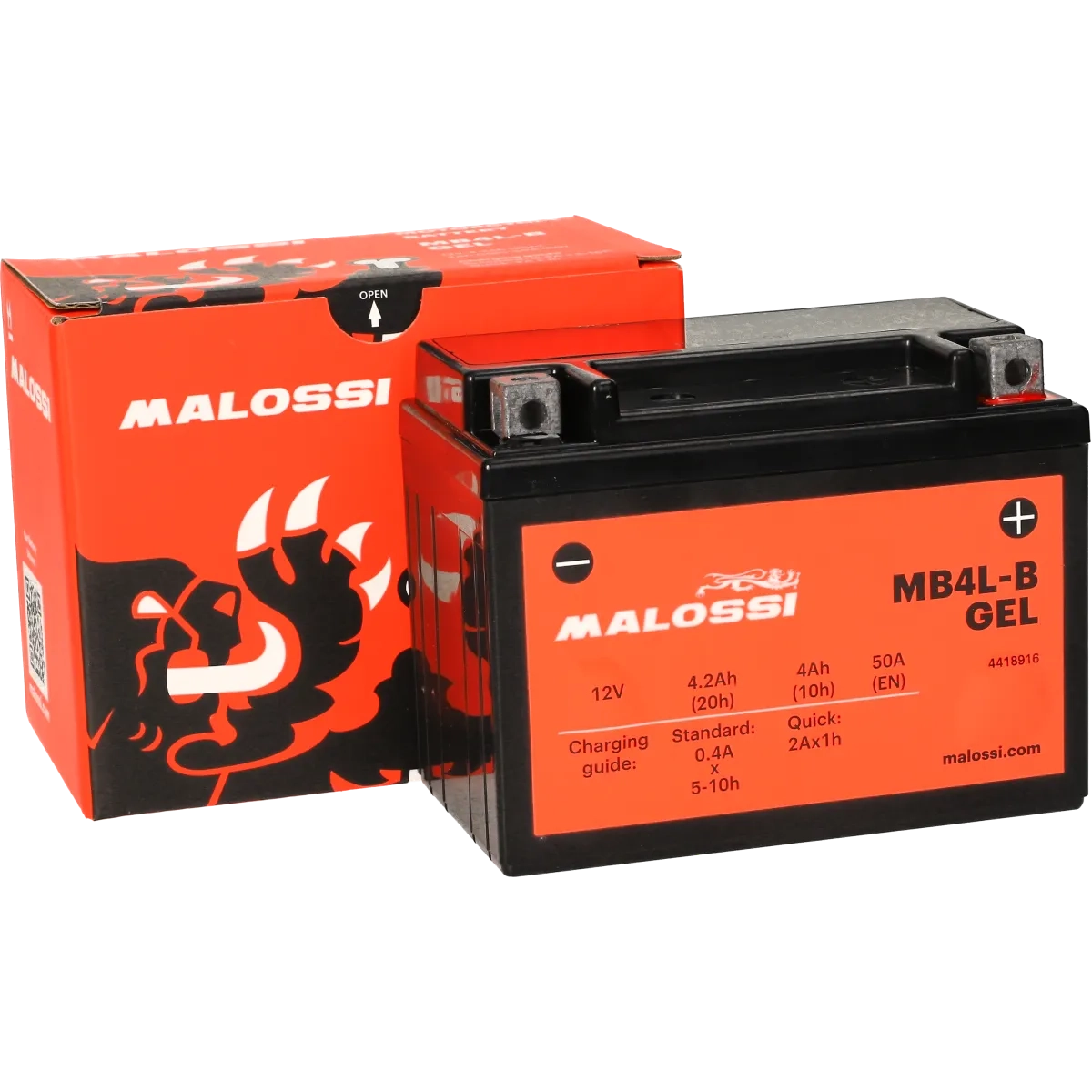 Batterie Malossi YB4L-B Gel 12V 4AH sans entretien