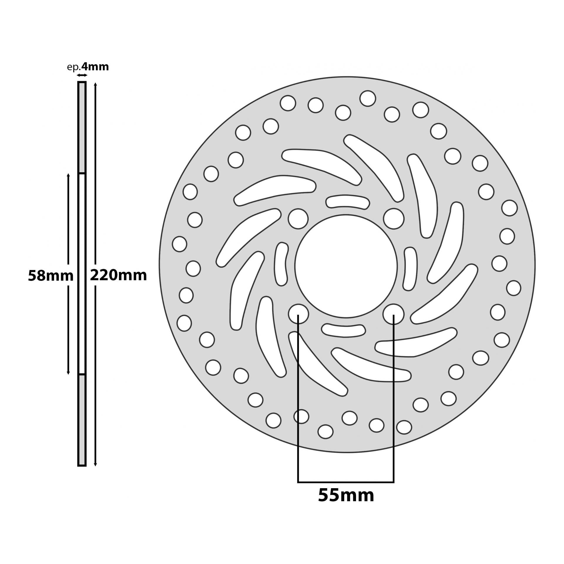 DISQUE DE FREIN AVANT POUR HONDA 125 PCX 10-18, SH 14-18, 110 VISION 12-18