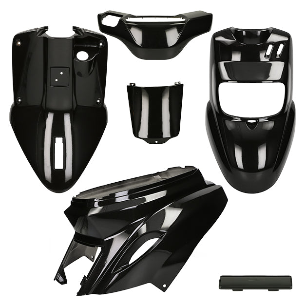 Kit carénage MBK Booster, Yamaha BWs Metallic noir 6 pièces (apres 2004)