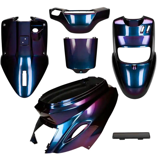 Kit carenage MBK Booster, Yamaha BWs Cameleon Blue Purple (apres 2004)