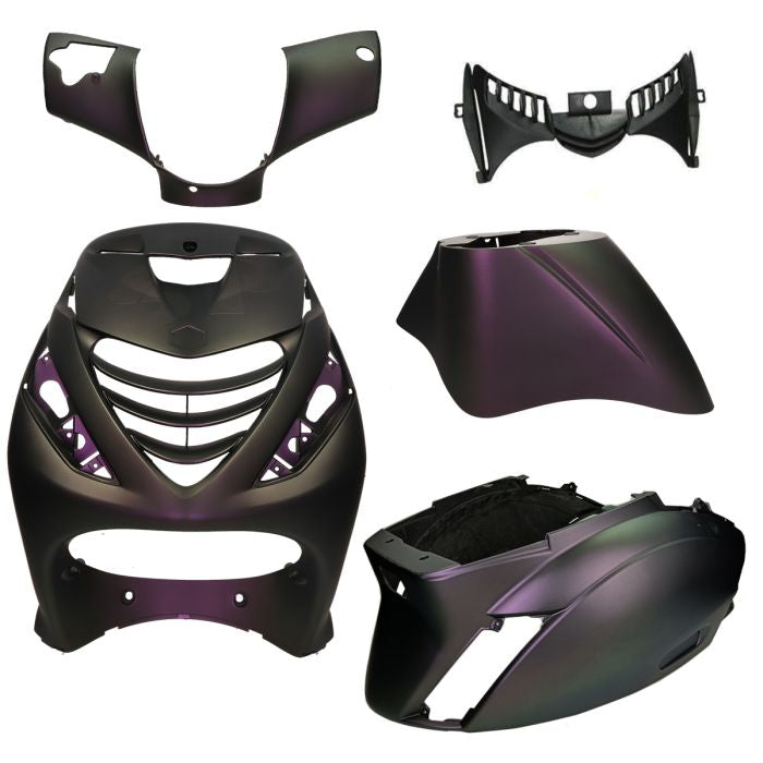 Kit carénage SP look Piaggio Zip mat dragon caméléon 5 pièces zip sp , zip 2000 , zip 4T