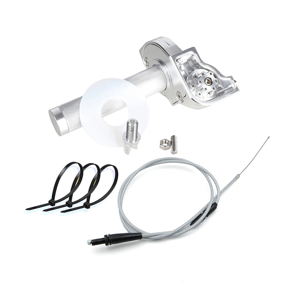 Poignée d'accélérateur rapide CNC 7/8'' pour moto avec kit de câble d'accélérateur réglable pour Dirt Pit Bike, scooter, ATV, quad, 50cc