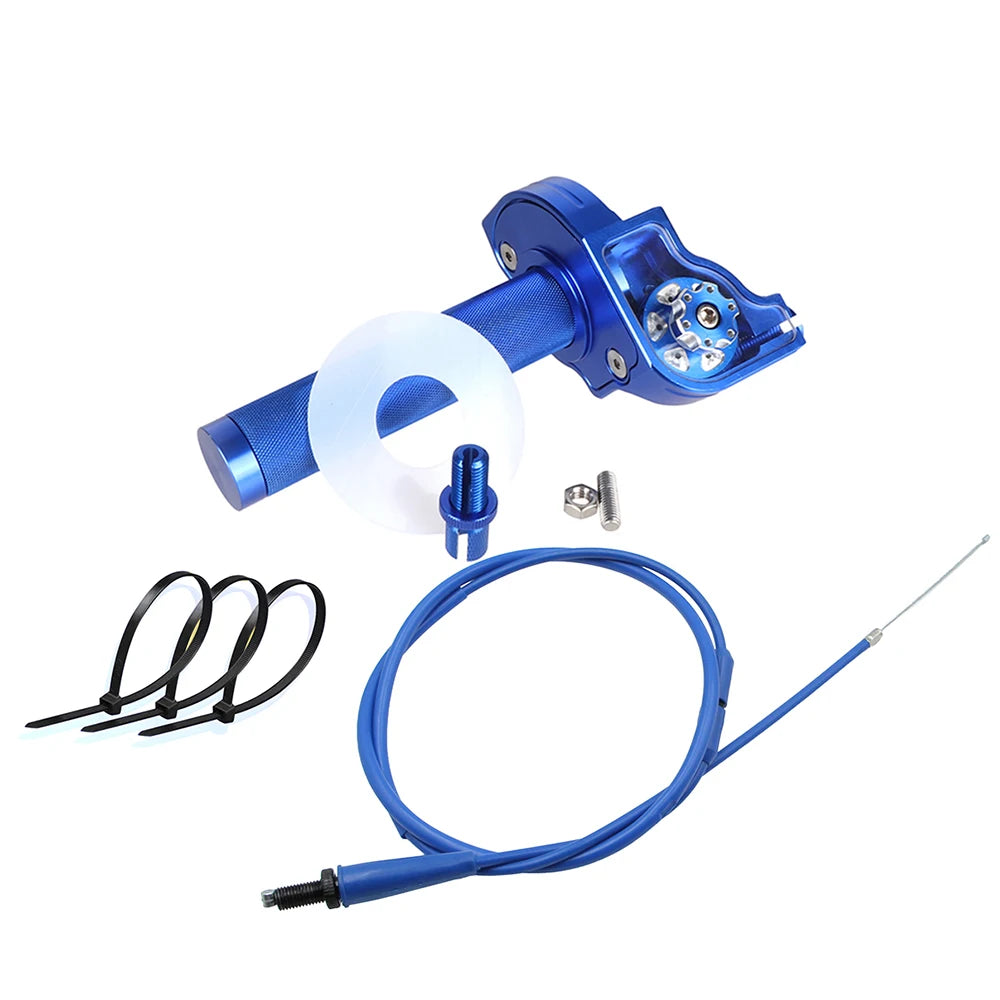 Poignée d'accélérateur rapide CNC 7/8'' pour moto avec kit de câble d'accélérateur réglable pour Dirt Pit Bike, scooter, ATV, quad, 50cc