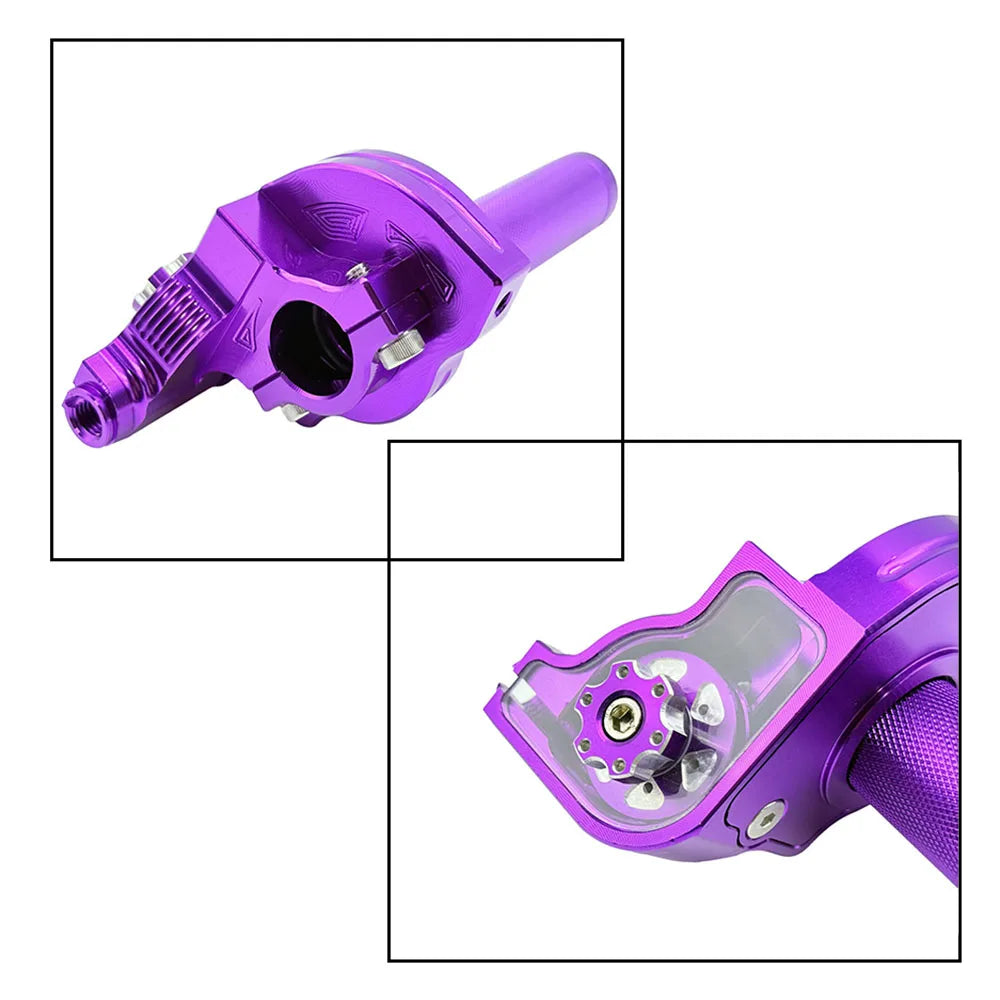 Poignée d'accélérateur rapide CNC 7/8'' pour moto avec kit de câble d'accélérateur réglable pour Dirt Pit Bike, scooter, ATV, quad, 50cc