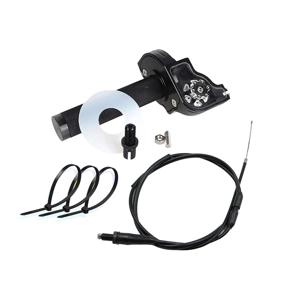 Poignée d'accélérateur rapide CNC 7/8'' pour moto avec kit de câble d'accélérateur réglable pour Dirt Pit Bike, scooter, ATV, quad, 50cc