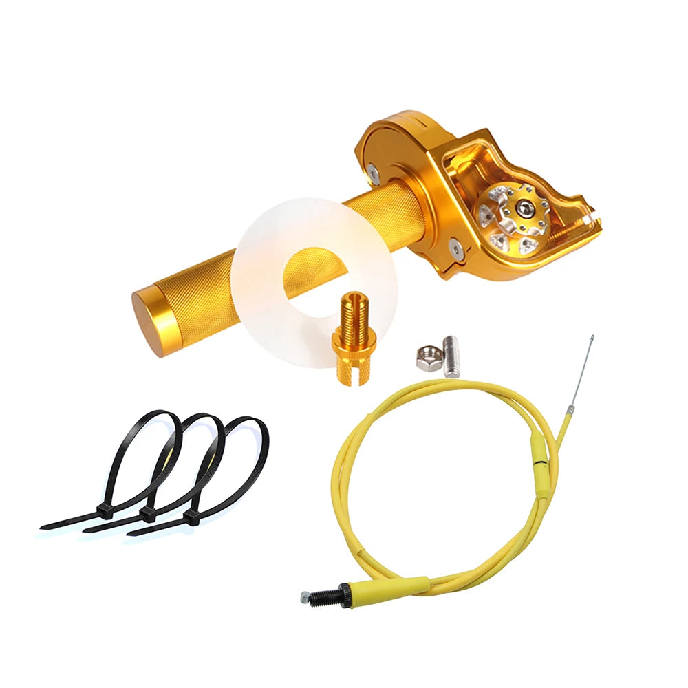 Poignée d'accélérateur rapide CNC 7/8'' pour moto avec kit de câble d'accélérateur réglable pour Dirt Pit Bike, scooter, ATV, quad, 50cc