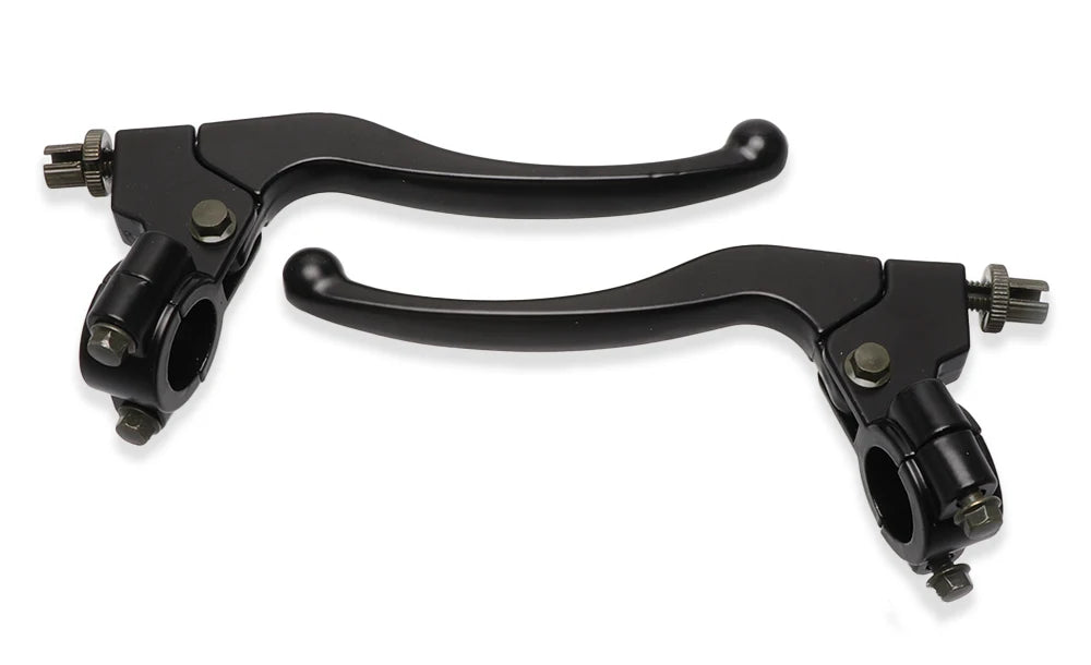 LEVIERS NOIR ALUMINIUM POUR MOTO UNIVERSEL 22MM