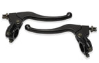 LEVIERS NOIR ALUMINIUM POUR MOTO UNIVERSEL 22MM