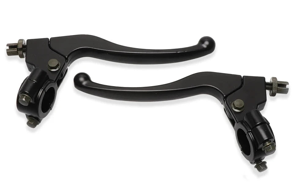 LEVIERS NOIR ALUMINIUM POUR MOTO UNIVERSEL 22MM