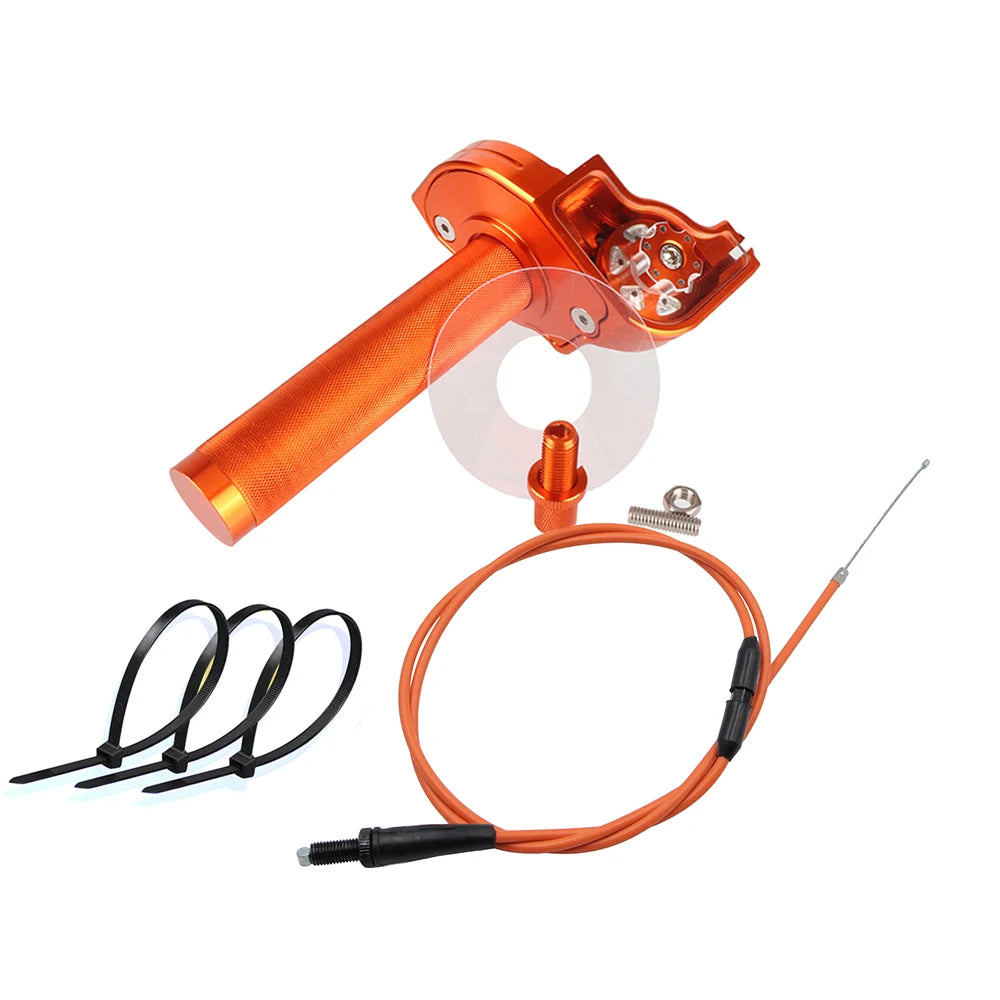 Poignée d'accélérateur rapide CNC 7/8'' pour moto avec kit de câble d'accélérateur réglable pour Dirt Pit Bike, scooter, ATV, quad, 50cc