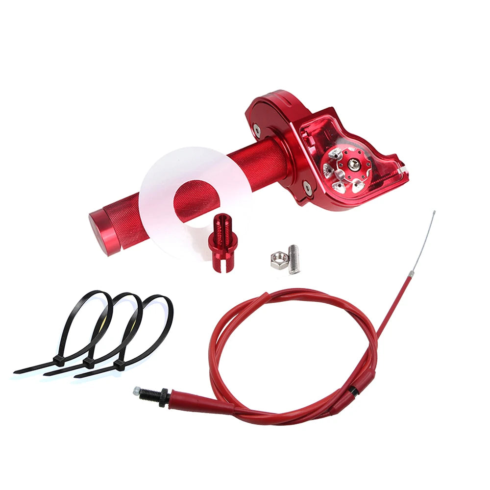 Poignée d'accélérateur rapide CNC 7/8'' pour moto avec kit de câble d'accélérateur réglable pour Dirt Pit Bike, scooter, ATV, quad, 50cc