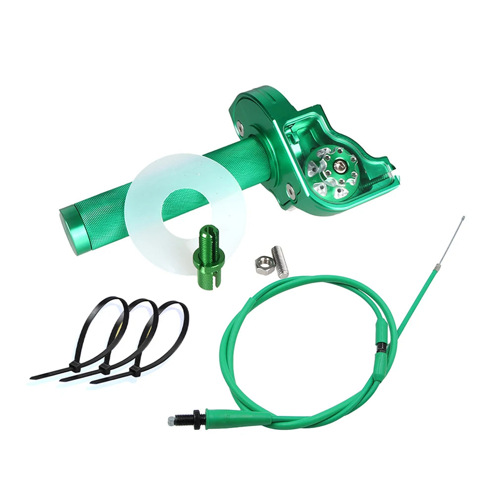 Poignée d'accélérateur rapide CNC 7/8'' pour moto avec kit de câble d'accélérateur réglable pour Dirt Pit Bike, scooter, ATV, quad, 50cc