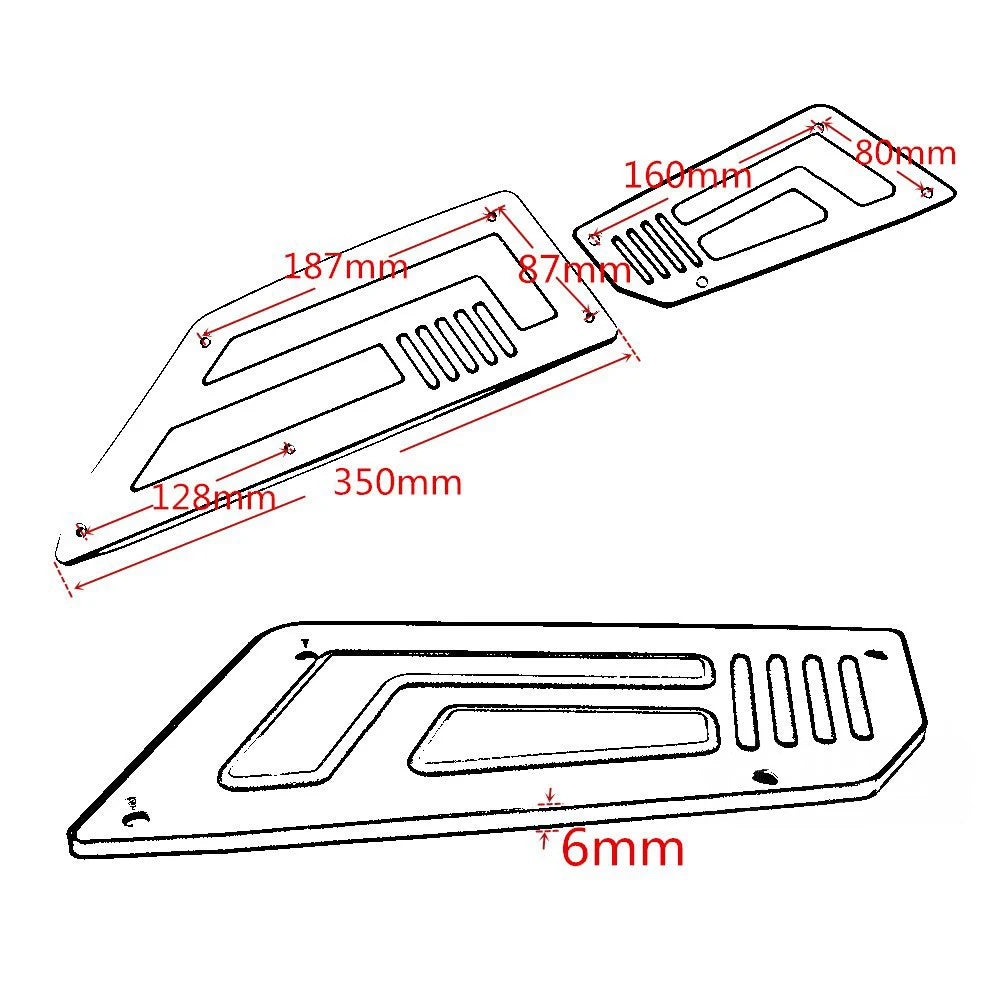 PLAQUES DE CALE PIEDS POUR YAMAHA TMAX530 TMAX 530 T-MAX 530 2012 2013 2014 2015-2016