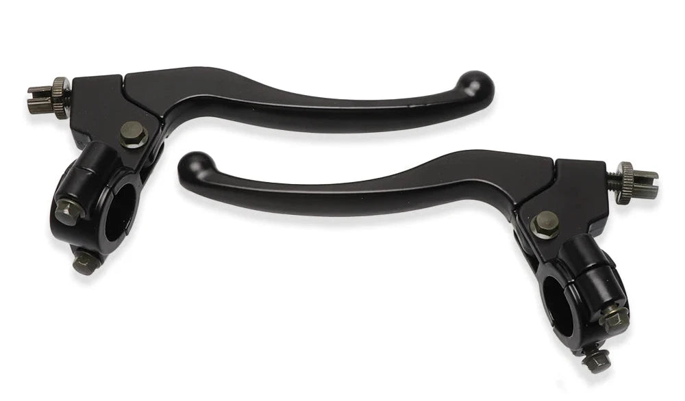LEVIERS NOIR ALUMINIUM POUR MOTO UNIVERSEL 22MM